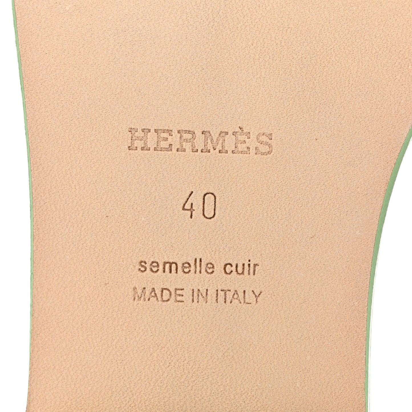 Epsom Oran Sandals 40 Vert Pomme