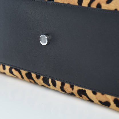 Saint Laurent Pony Hair Leopard Print Baby Sac De Jour Black 10 of 11