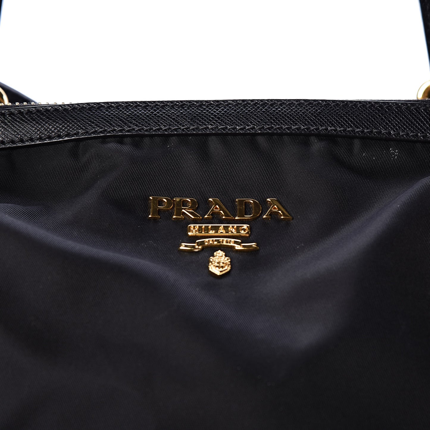 Tessuto Nylon Saffiano Tote Black