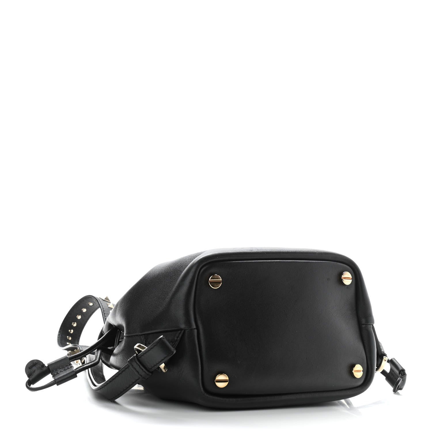Valentino Garavani Vitello Rockstud Demilune Backpack Black 3 of 17