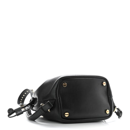 Valentino Garavani Vitello Rockstud Demilune Backpack Black 3 of 17