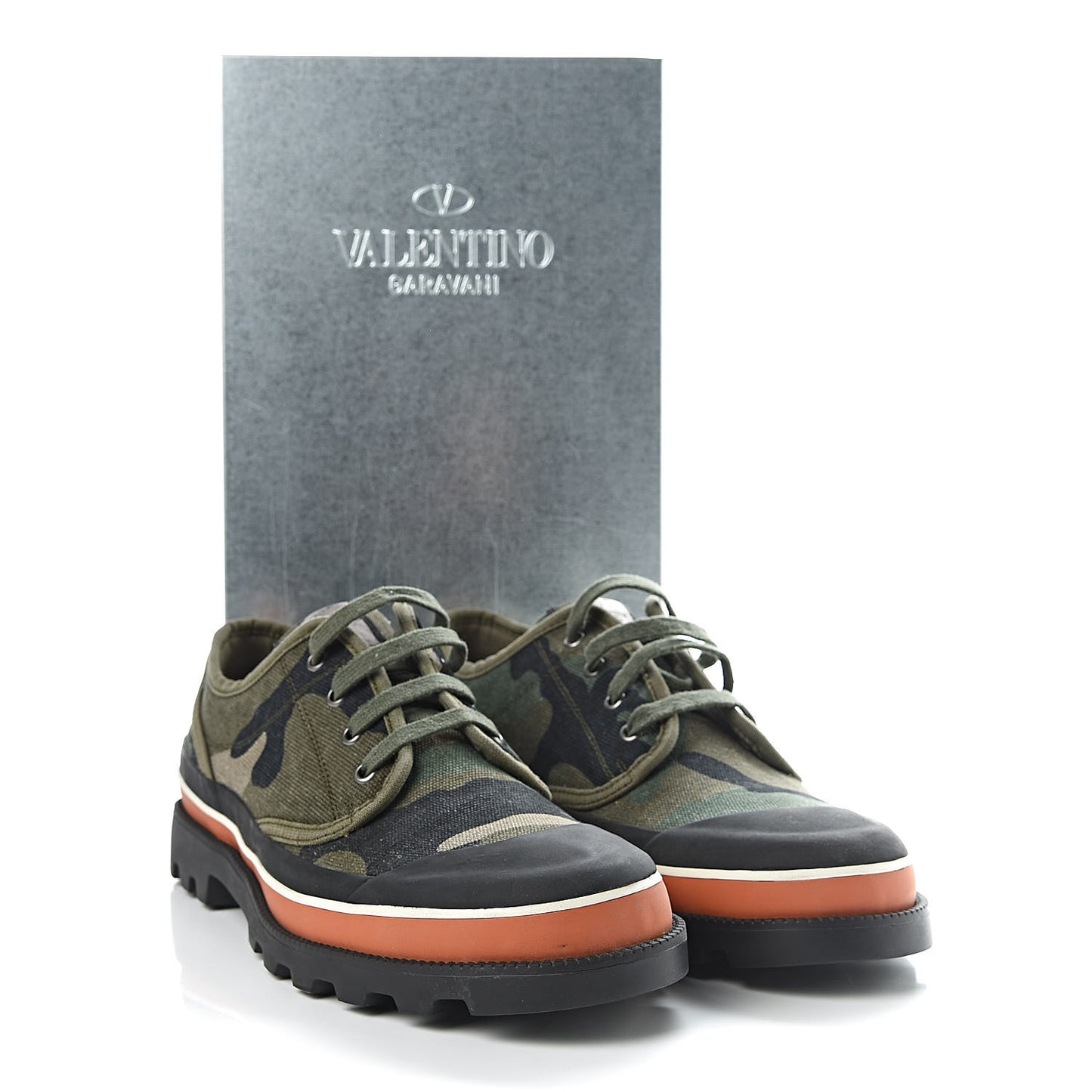 Canvas Camouflage Lace Up Shoes 42.5 Army Green