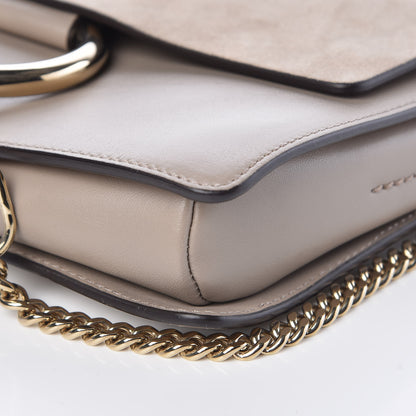 Chloe Suede Calfskin Small Faye Shoulder Bag Motty Grey 9 of 9