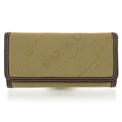 Prada Jacquard Logo Wallet Brown 1 of 9