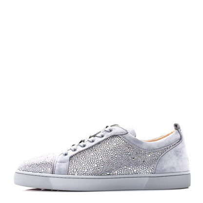 Christian Louboutin Veau Velours Strass Mens Louis Junior Flat Sneakers 44.5 Cry Blue Shade 1 of 10
