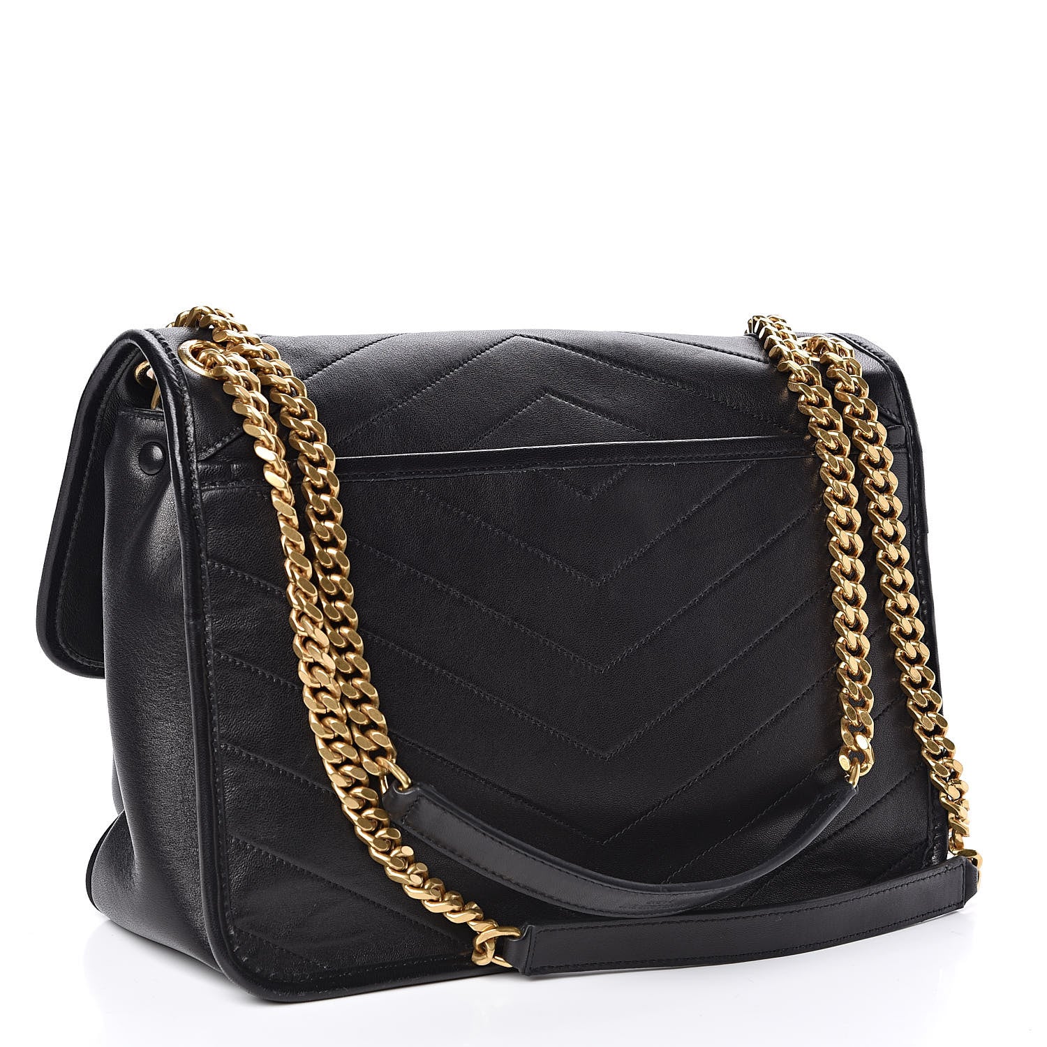 Saint Laurent Lambskin Matelasse Monogram Medium Niki Chain Satchel Black 3 of 11