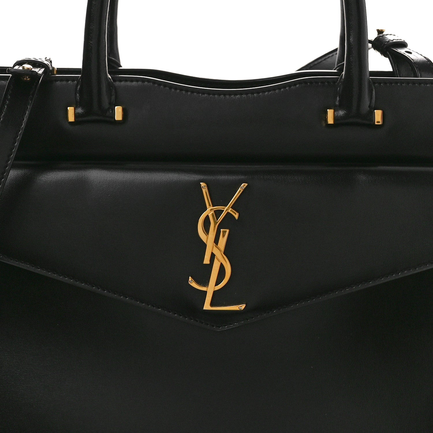 Saint Laurent Shiny Calfskin Medium Uptown Tote Black 8 of 10