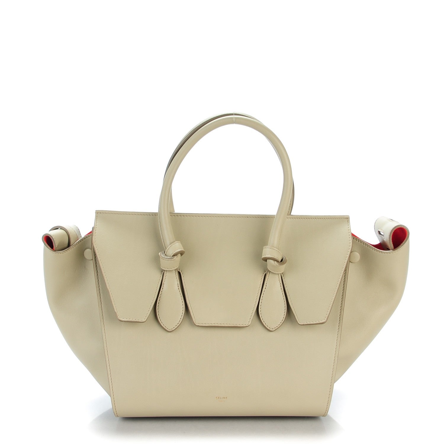 Celine Smooth Calfskin Mini Tie Tote Beige 1 of 7