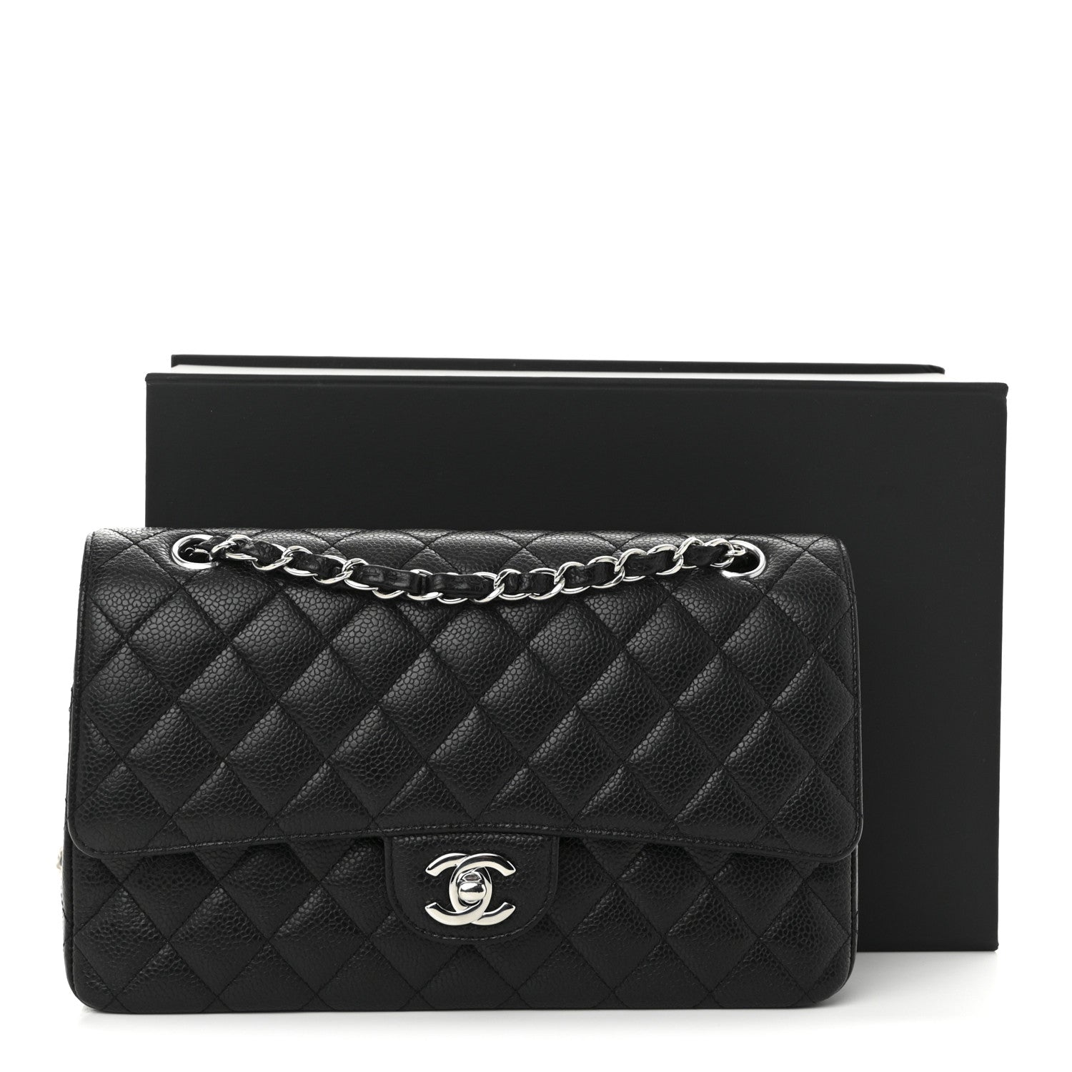 Chanel Caviar Quilted Medium Double Flap Black 11 of 11
