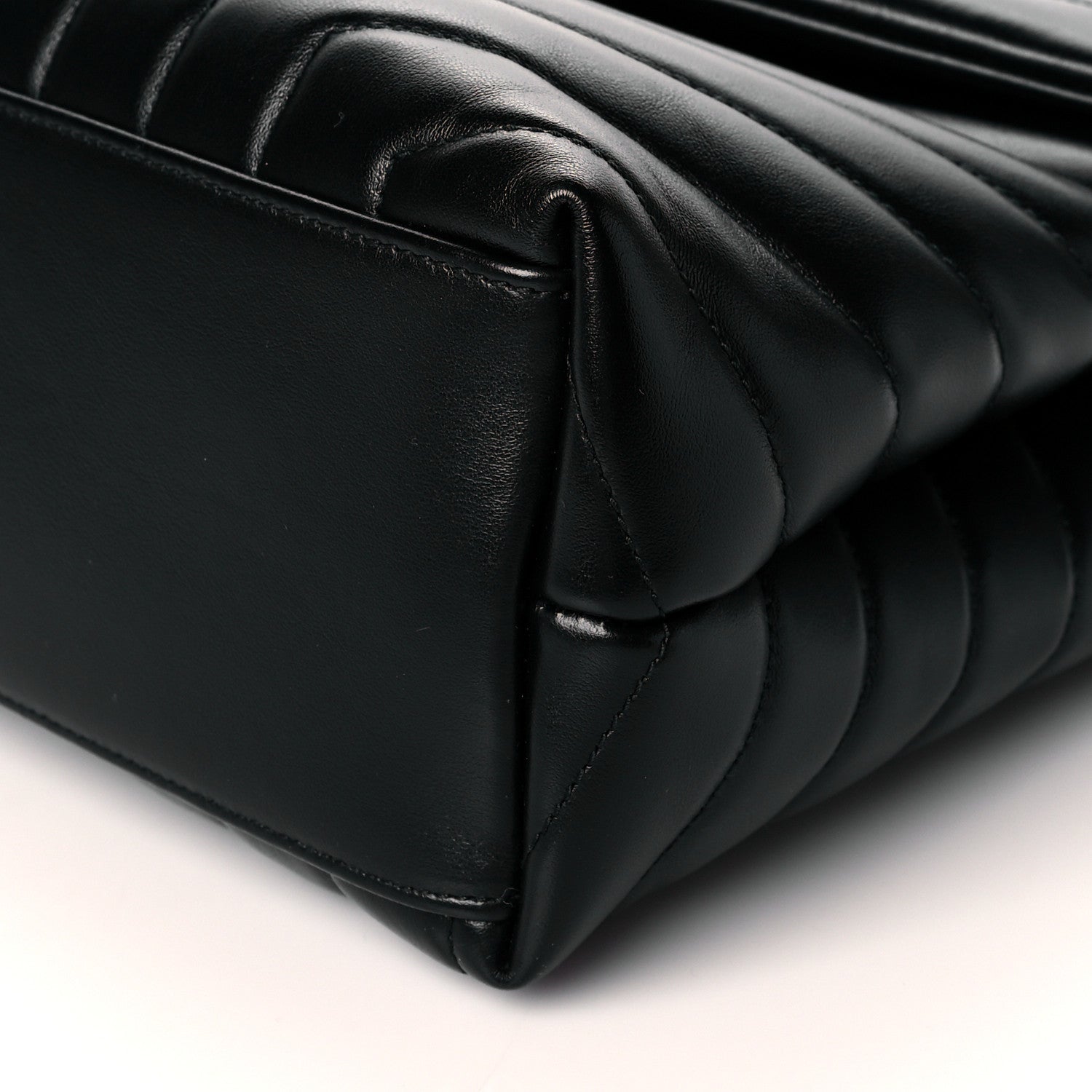 Saint Laurent Calfskin Y Quilted Monogram Medium Loulou Chain Satchel Black 10 of 10