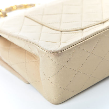 Chanel Lambskin Quilted Medium Double Flap Beige 13 of 15