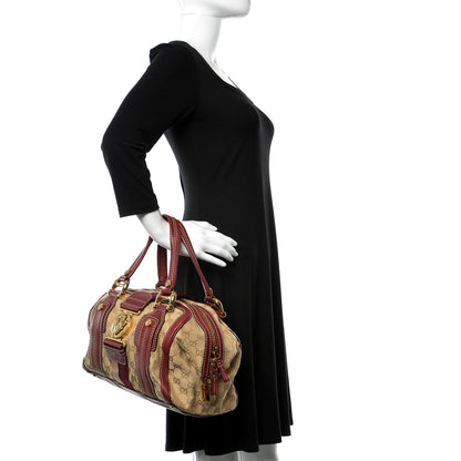 Gucci Monogram Medium Aviatrix Boston Ebony Bordeaux 2 of 11
