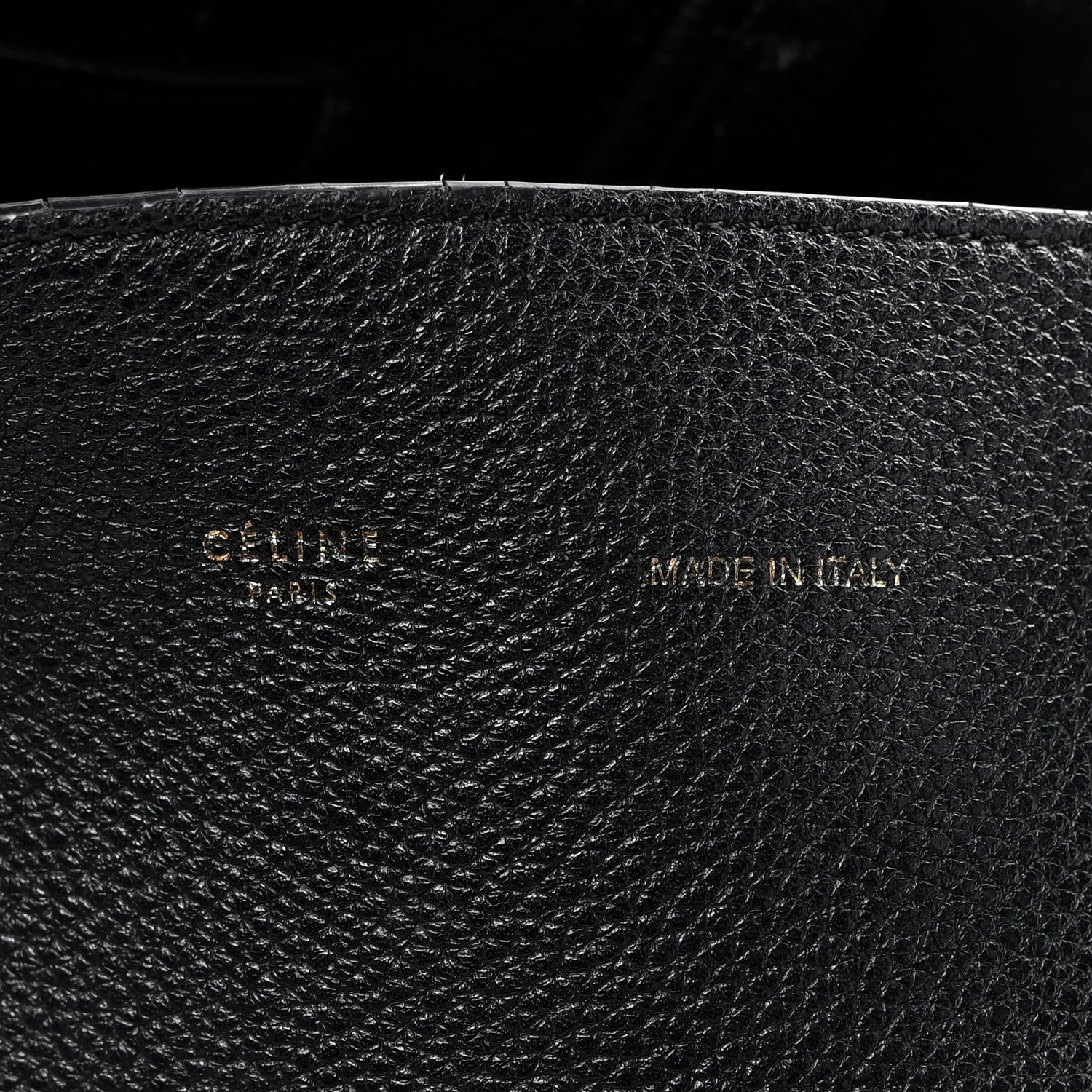 Celine Soft Grained Calfskin Medium Belt Cabas Phantom Black 6 of 13