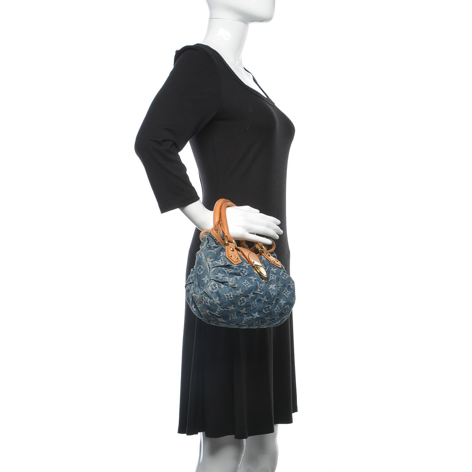Louis Vuitton Monogram Denim Pleaty Blue 2 of 15