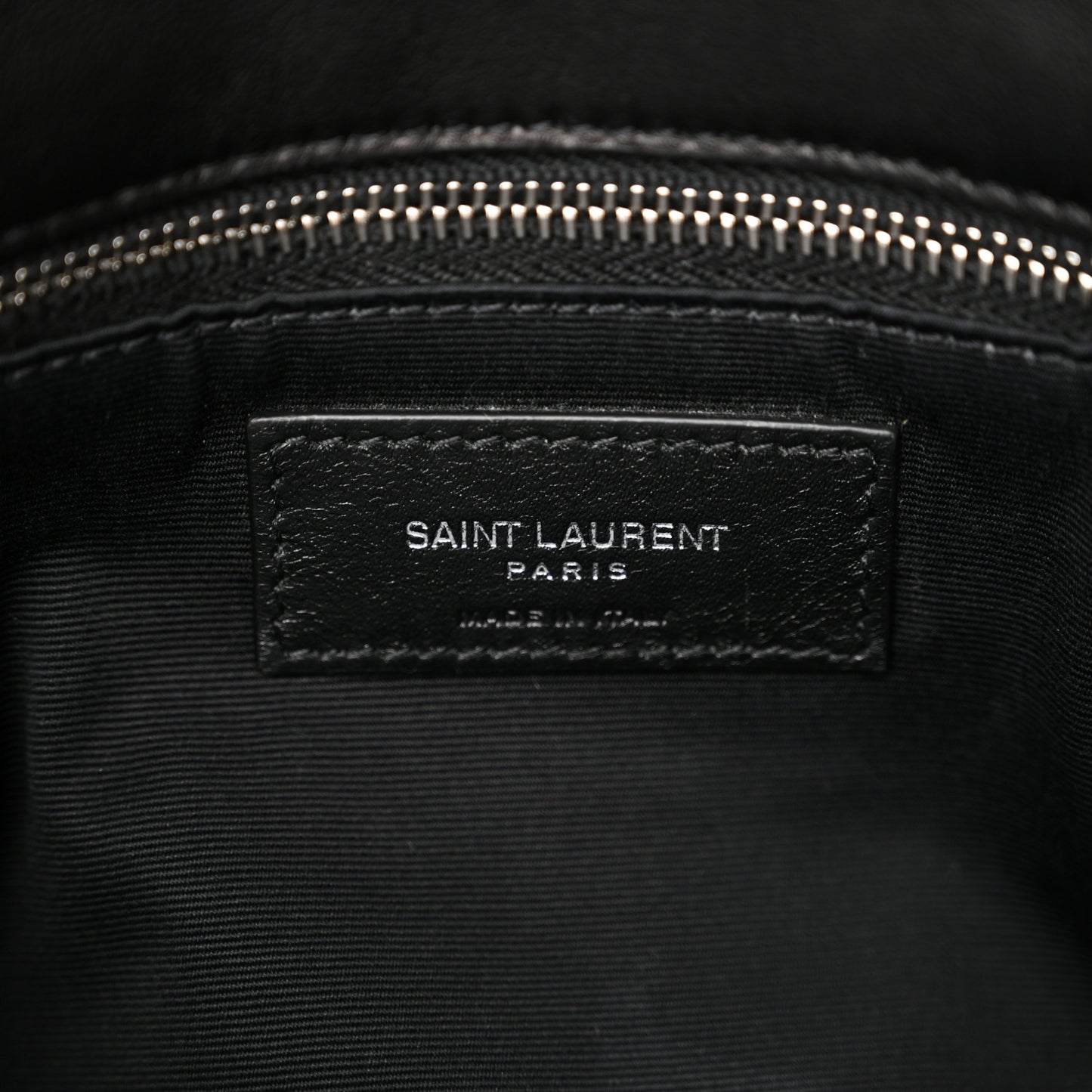 Lambskin Quilted Medium Loulou Puffer Monogram Chain Satchel Black