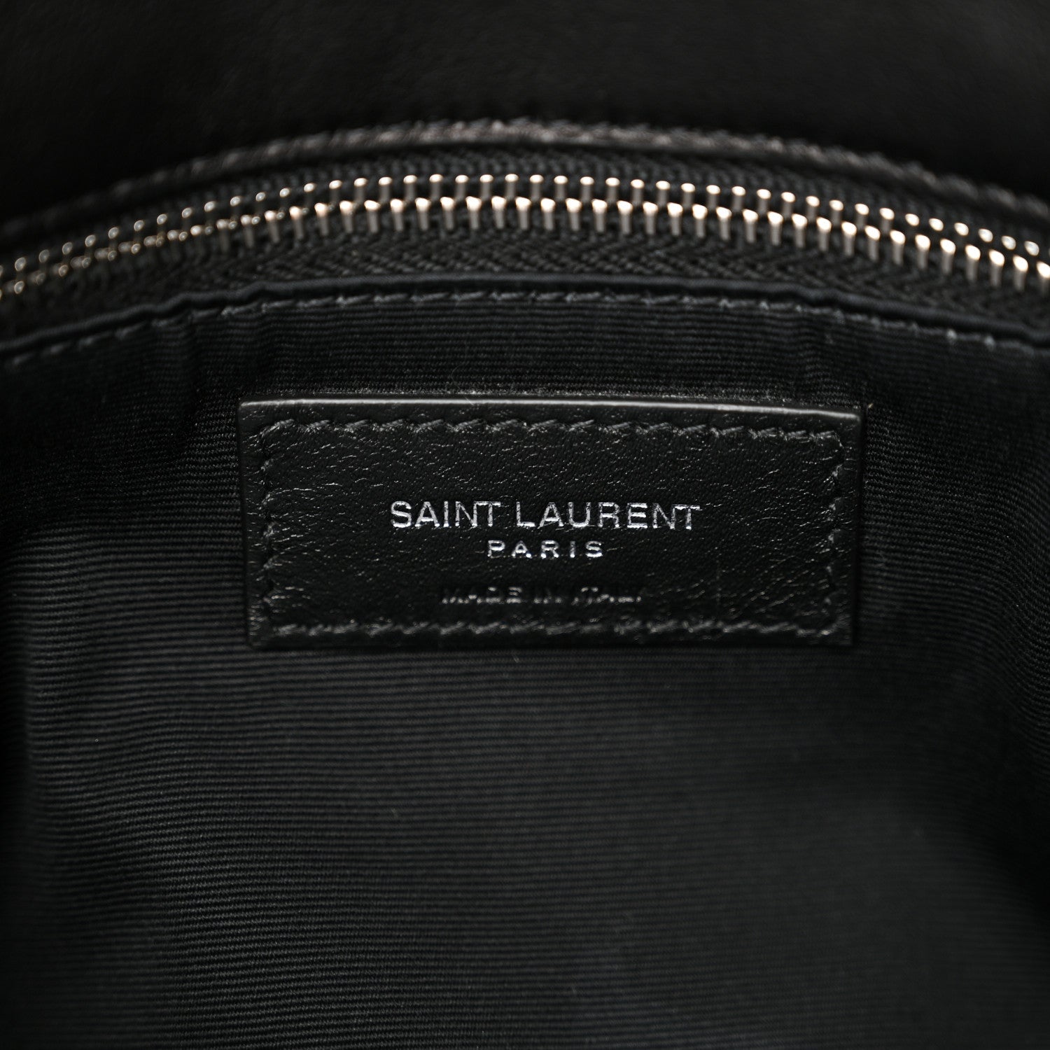 Saint Laurent Lambskin Quilted Medium Loulou Puffer Monogram Chain Satchel Black 6 of 13