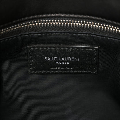 Saint Laurent Lambskin Quilted Medium Loulou Puffer Monogram Chain Satchel Black 6 of 13