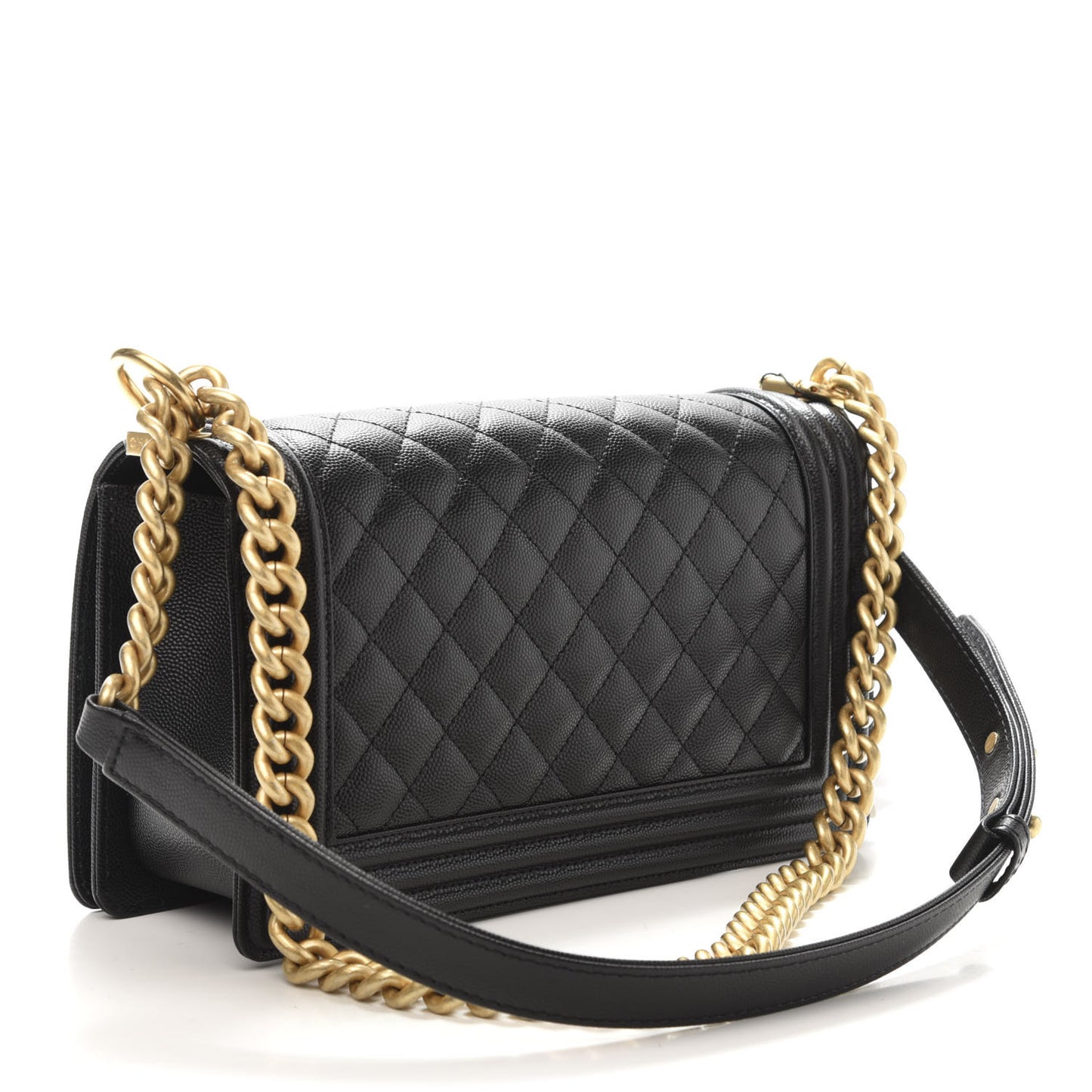 Caviar Quilted Medium Boy Flap Black