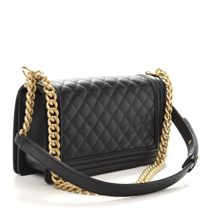 Chanel Caviar Quilted Medium Boy Flap Black 4 of 12