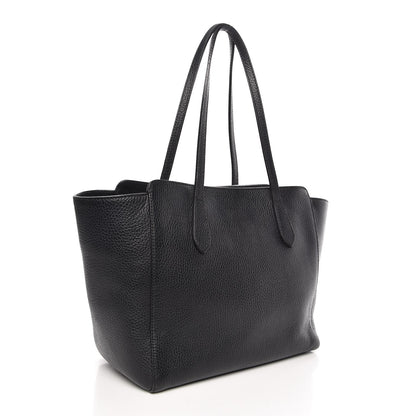 Gucci Pebbled Calfskin Small Swing Tote Black 3 of 13