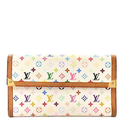 Louis Vuitton Monogram Multicolor Porte Tresor International Wallet White 1 of 8