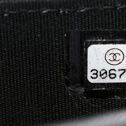 Chanel Lambskin Quilted Zirconium Clutch With Chain Black 8 of 14