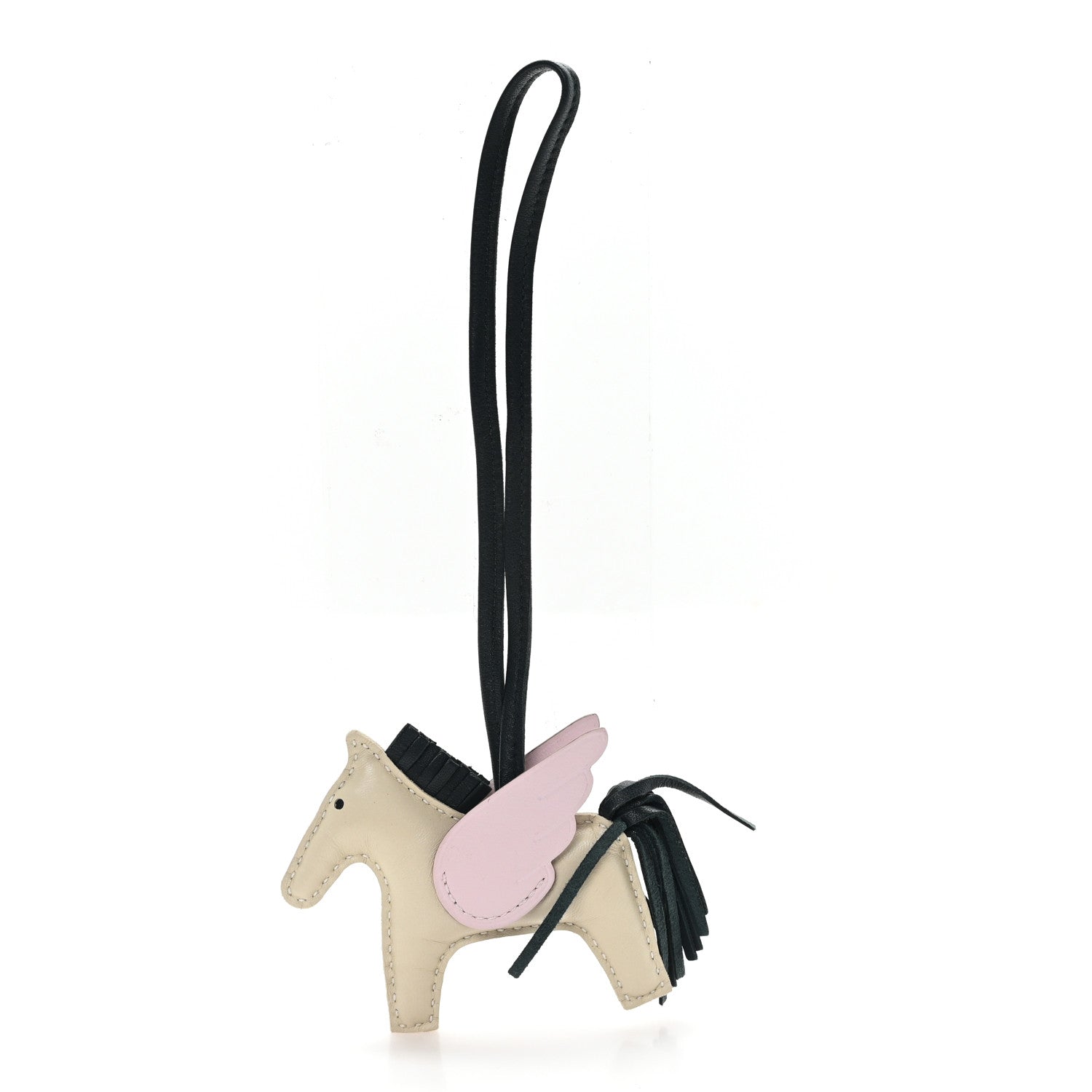 Hermes Milo Lambskin Grigri Rodeo Pegase Horse Bag Charm PM Craie Mauve Pale Vert Cypress 1 of 4