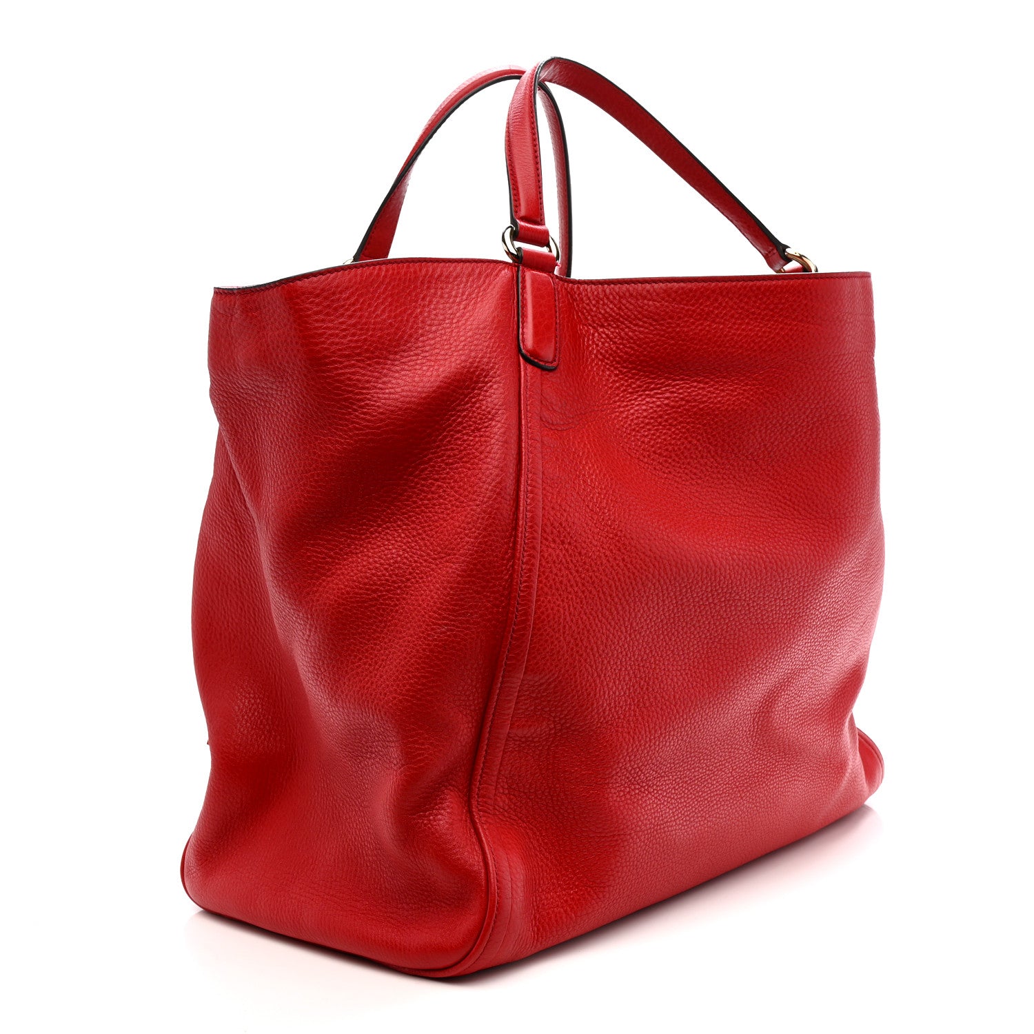Gucci Pebbled Calfskin Large Soho Shoulder Bag Red 1822508