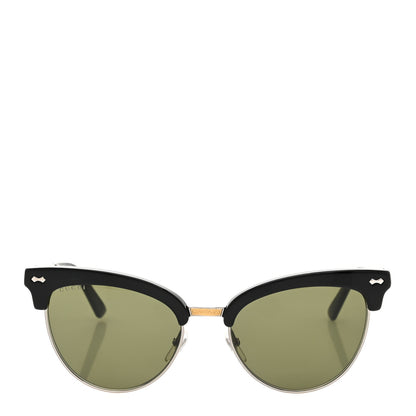 Gucci Acetate Damascato Cat Eye Sunglasses GG0055S Black Gold 2 of 8