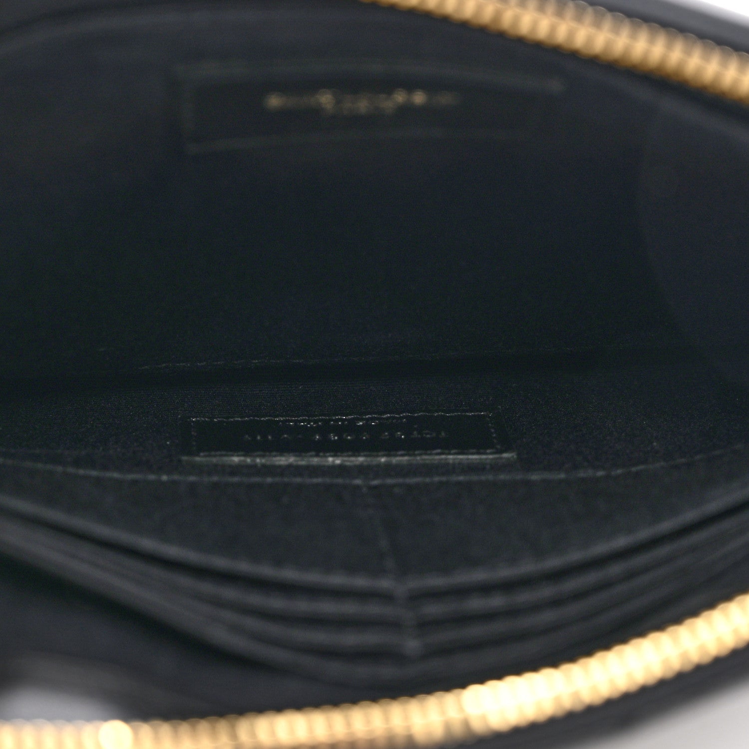 Saint Laurent Calfskin Matelasse Chevron Monogram Tablet Pouch Black 5 of 6