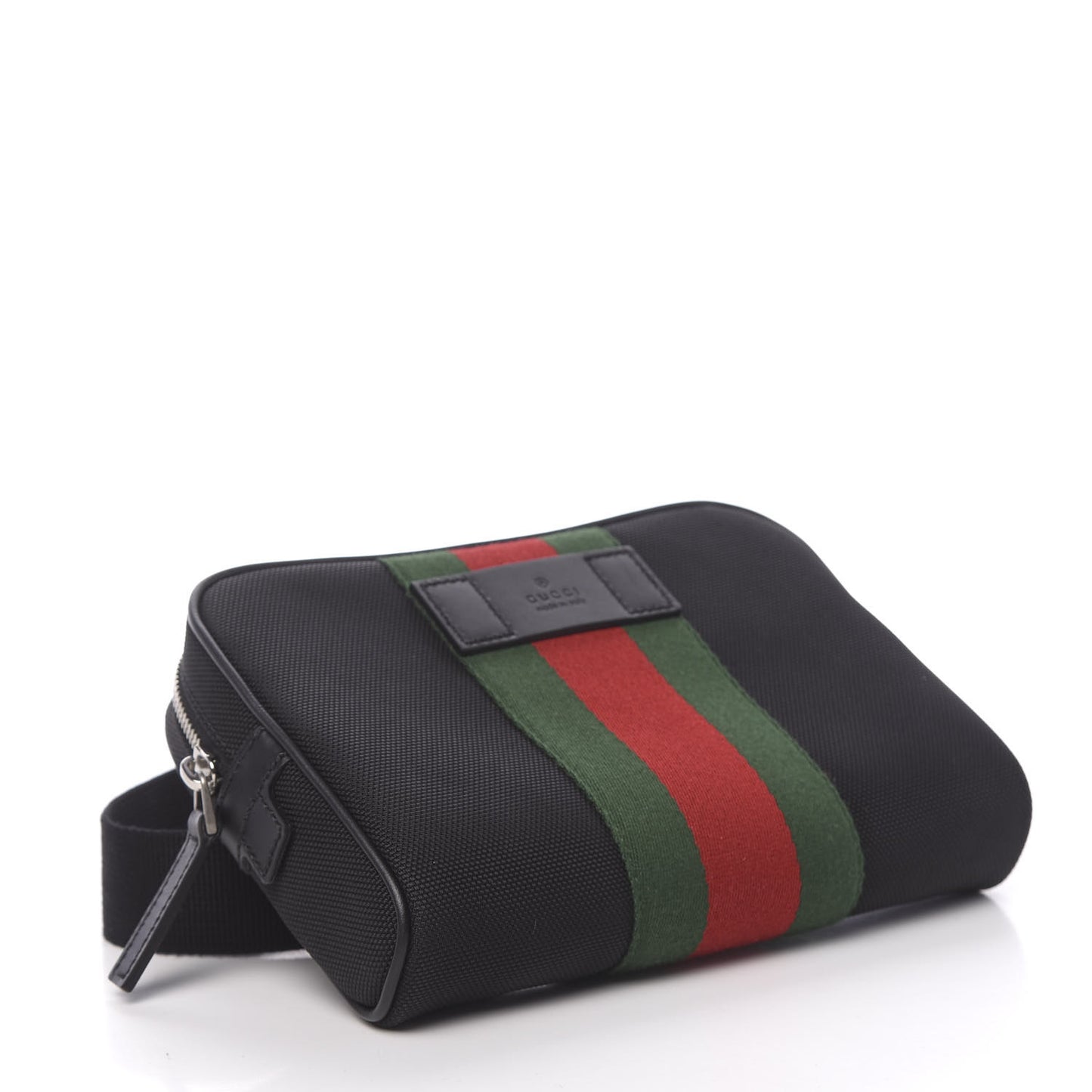 Canvas Web Slim Belt Bag Black