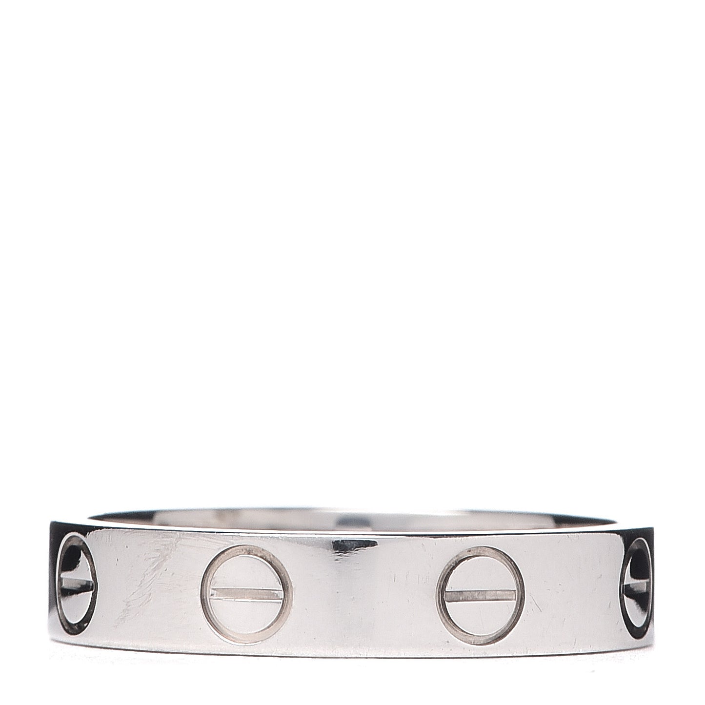 18K White Gold 3.5mm LOVE Wedding Band Ring 50 5.25