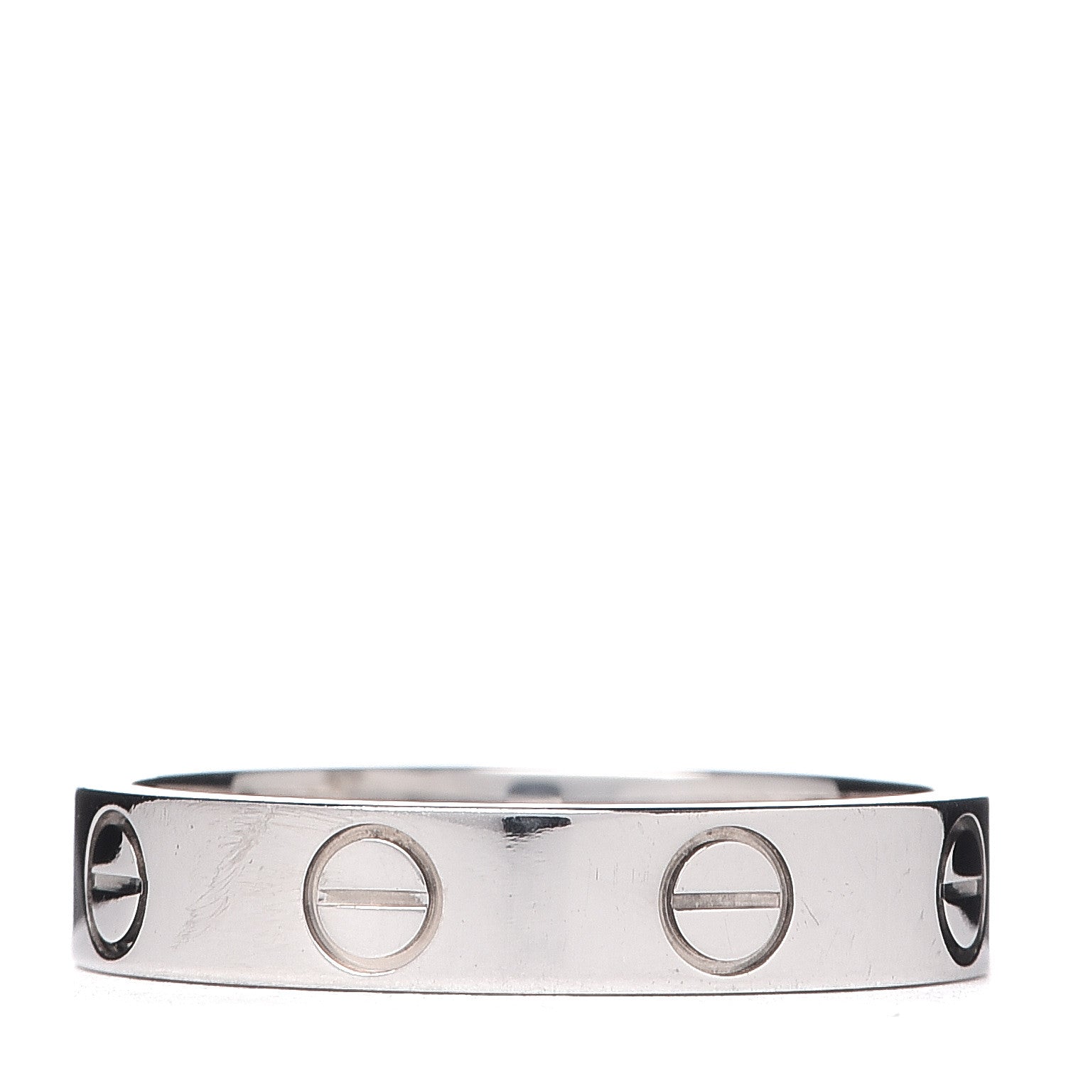 Cartier 18K White Gold 3.5mm LOVE Wedding Band Ring 50 5.25 3 of 4