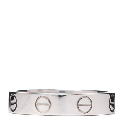Cartier 18K White Gold 3.5mm LOVE Wedding Band Ring 50 5.25 3 of 4