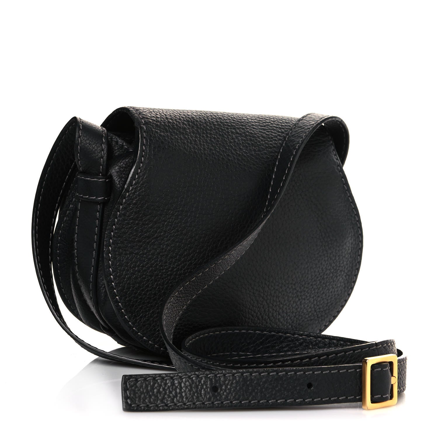 Chloe Calfskin Mini Marcie Round Crossbody Bag Black 3 of 11