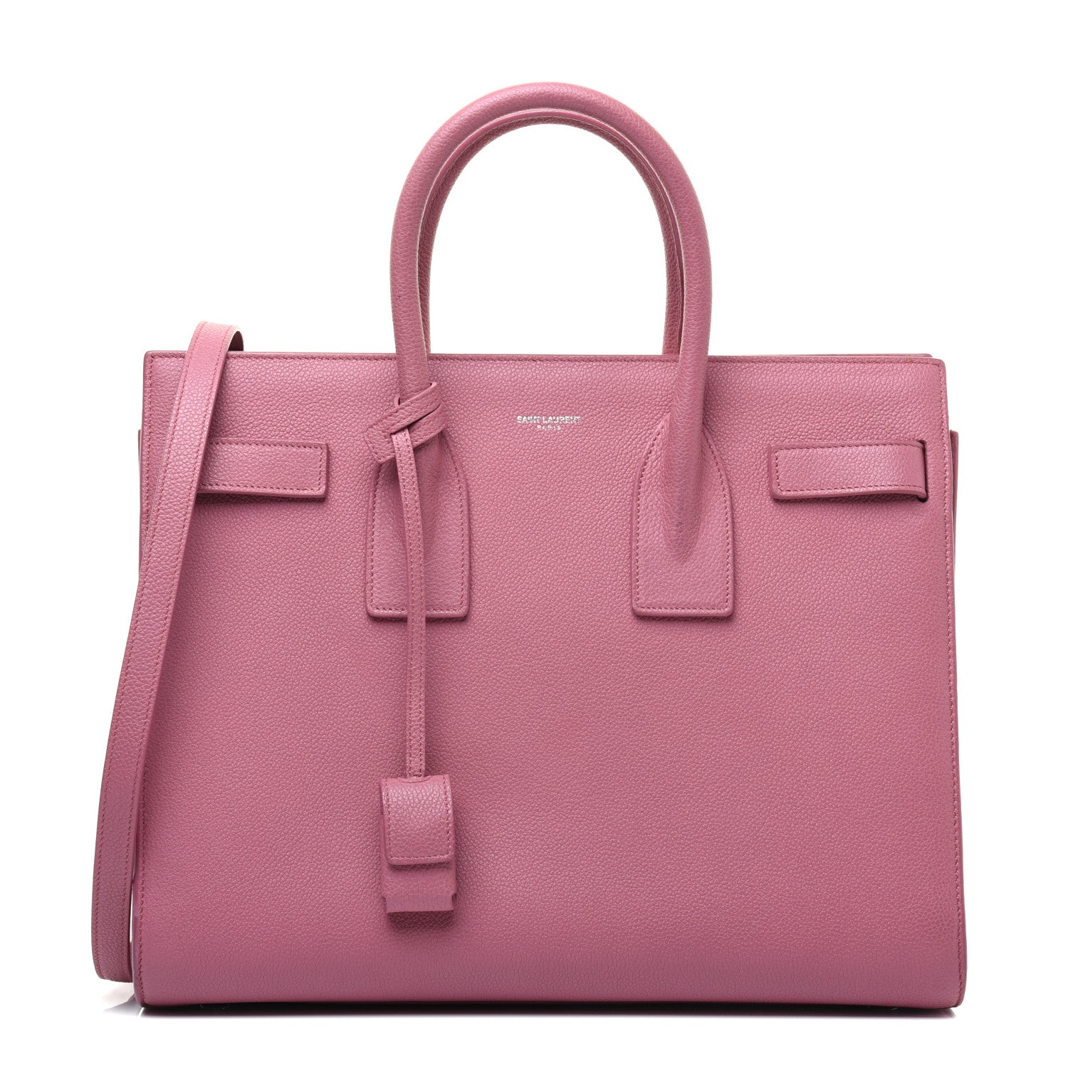 Saint Laurent Grained Calfskin Small Sac De Jour Dark Rose 2 of 33