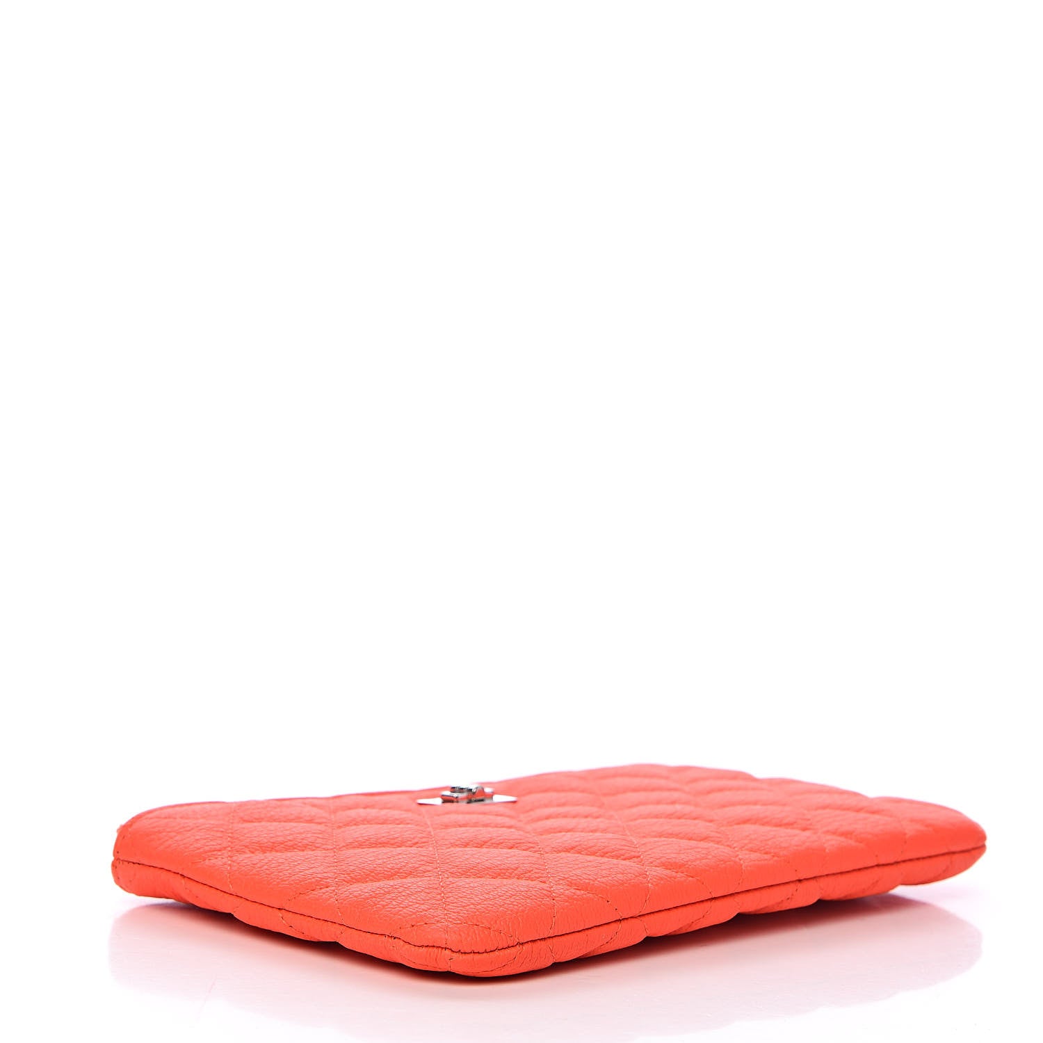 Chanel Goatskin Quilted Medium Reissue Cosmetic Case Orange 4 of 8