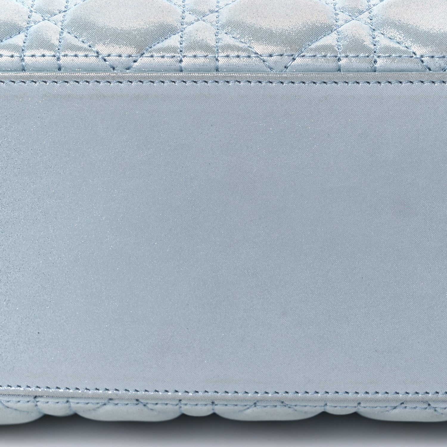Christian Dior Metallic Lambskin Cannage Medium Lady Dior Light Blue 13 of 18
