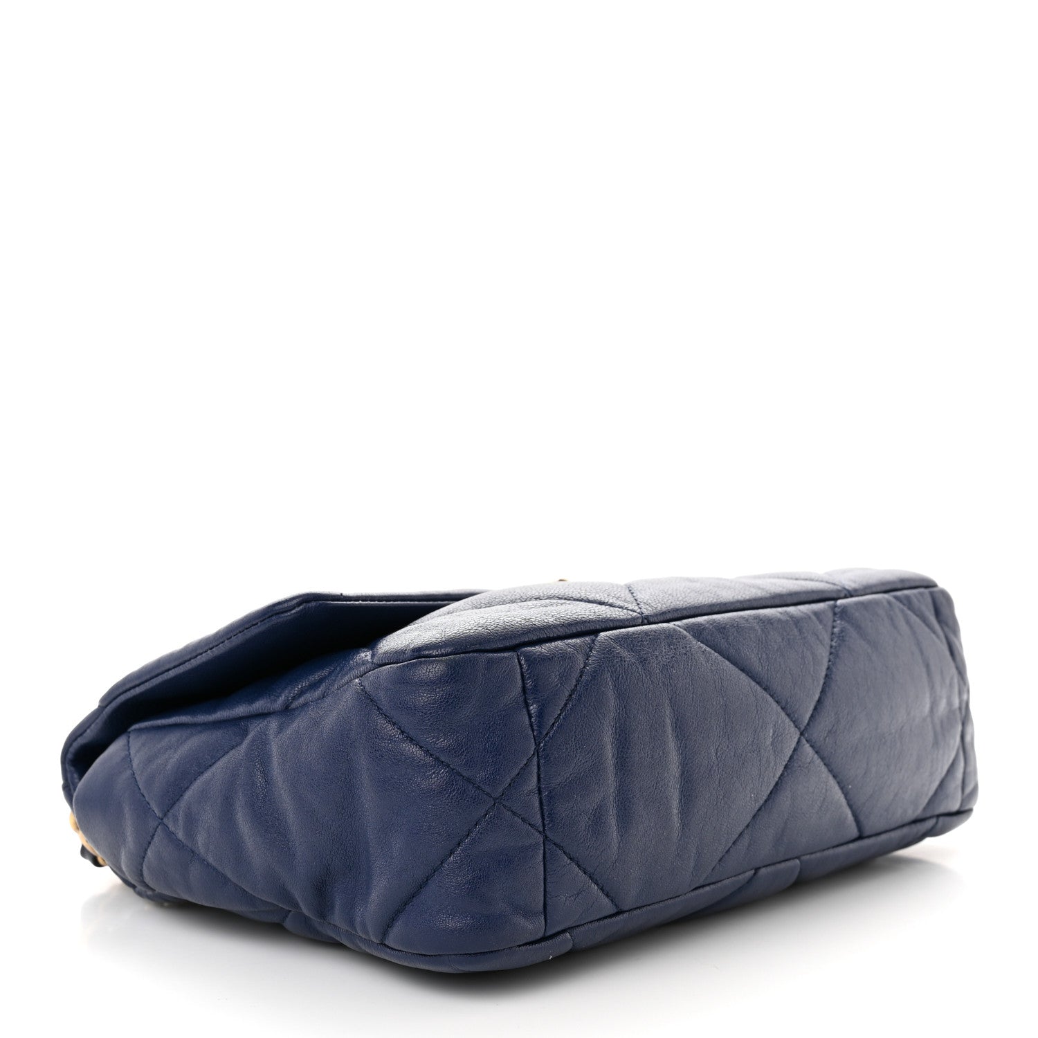 Chanel Lambskin Quilted Medium Chanel 19 Flap Navy Blue 4 of 10