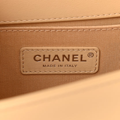 Chanel Calfskin Quilted Medium Boy Flap Beige 5 of 8
