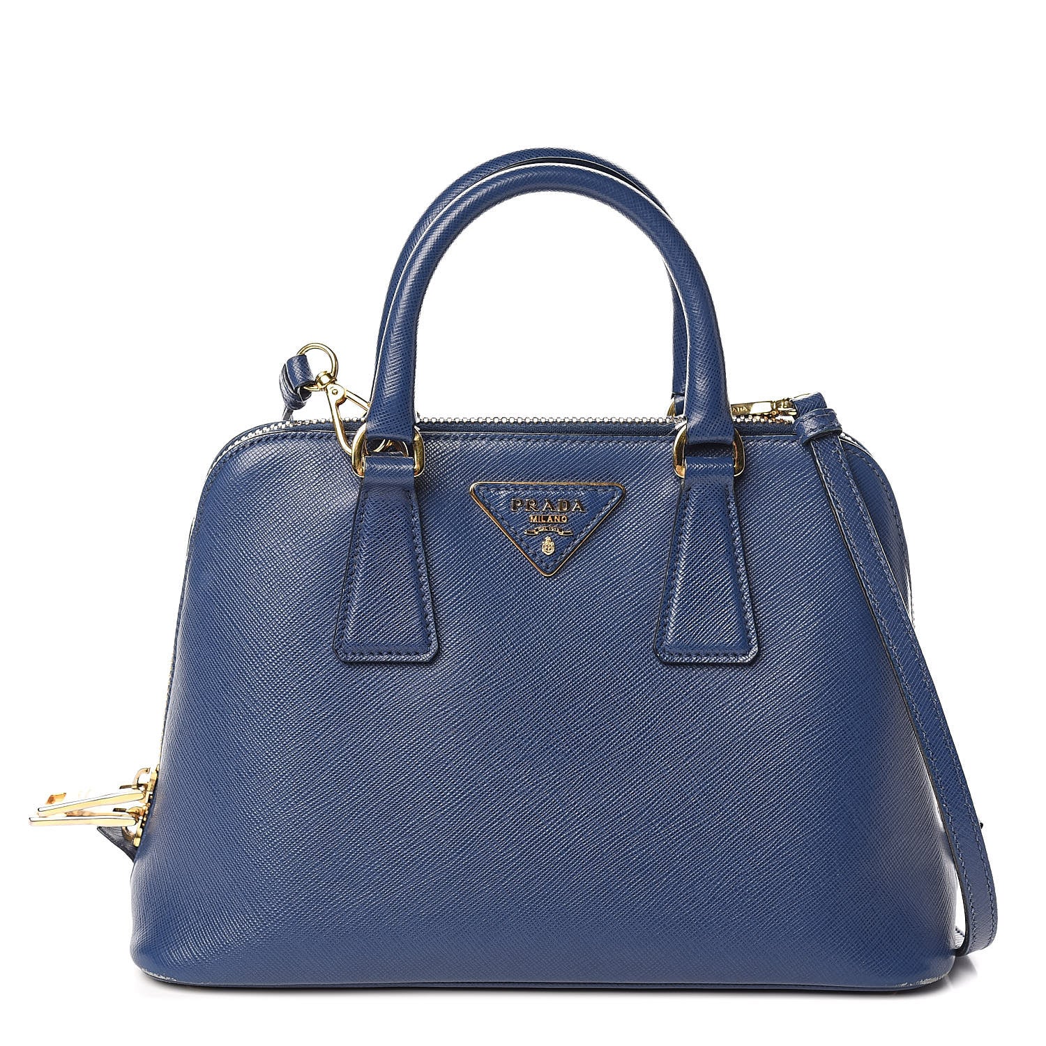 Prada Saffiano Lux Small Promenade Tote Azzurro 1 of 13