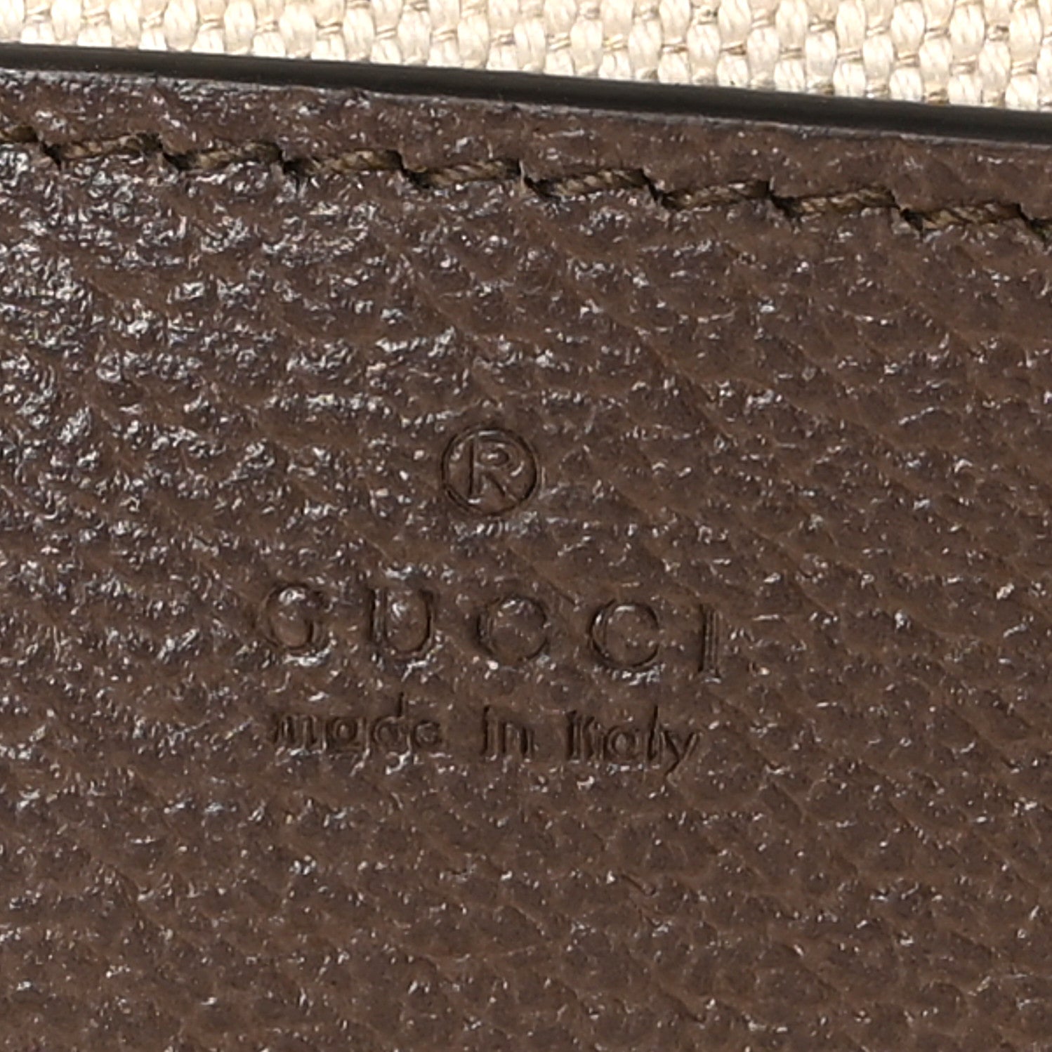 Gucci GG Supreme Monogram Textured Dollar Calfskin Web Mini Ophidia Envelope Shoulder Bag Beige Ebony New Acero 6 of 11