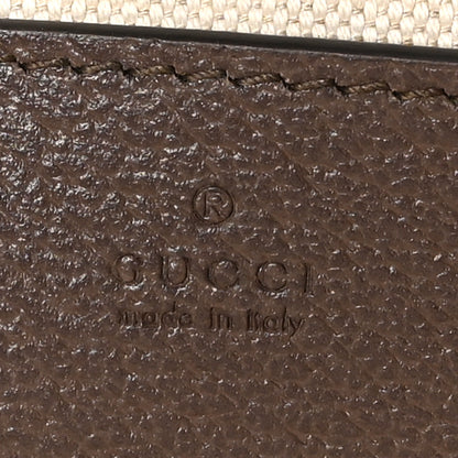 Gucci GG Supreme Monogram Textured Dollar Calfskin Web Mini Ophidia Envelope Shoulder Bag Beige Ebony New Acero 6 of 11