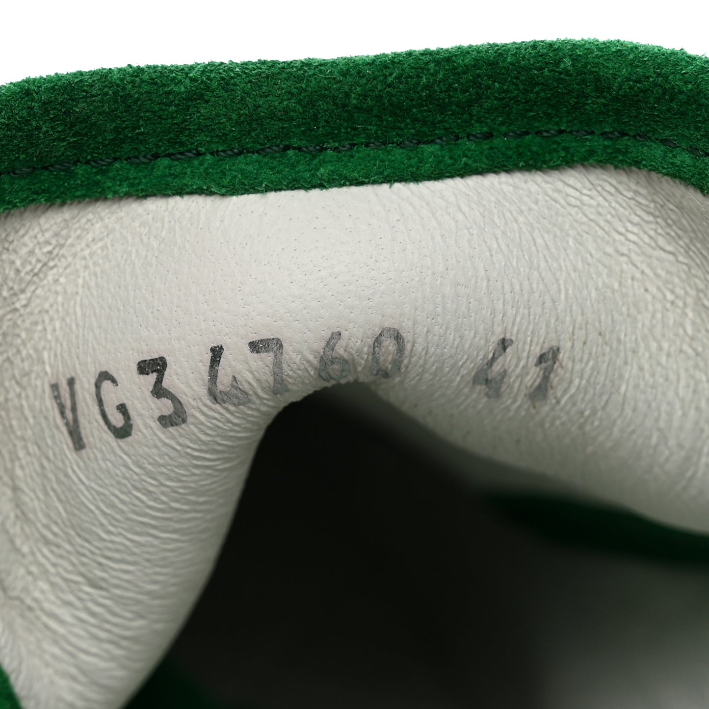 Suede Calfskin Lace Up Cap Toe Sneakers 41 Green