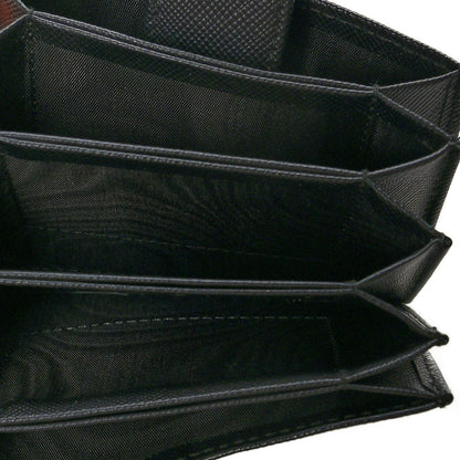 Prada Saffiano Metal Gusseted Card Holder Black 5 of 6