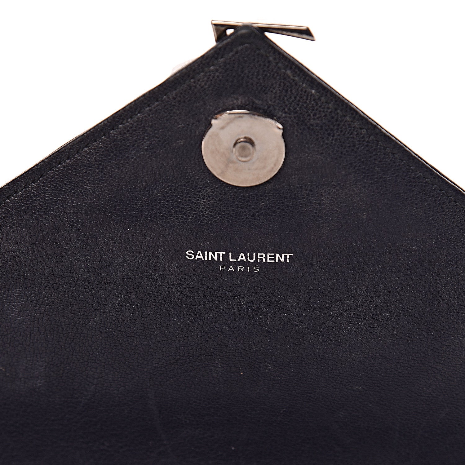 Saint Laurent Sheepskin Matelasse Chevron Monogram Large College Satchel Deep Marine 10 of 19