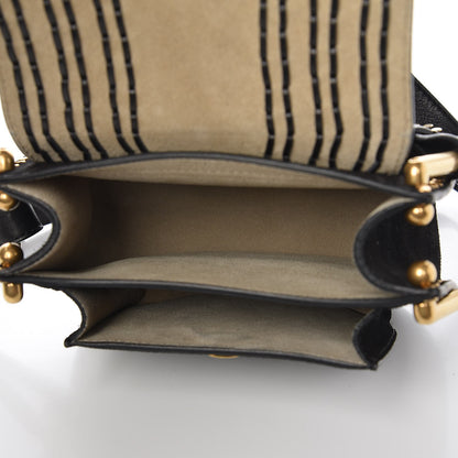 Chloe Suede Braided Small Hudson Shoulder Bag Black 5 of 7