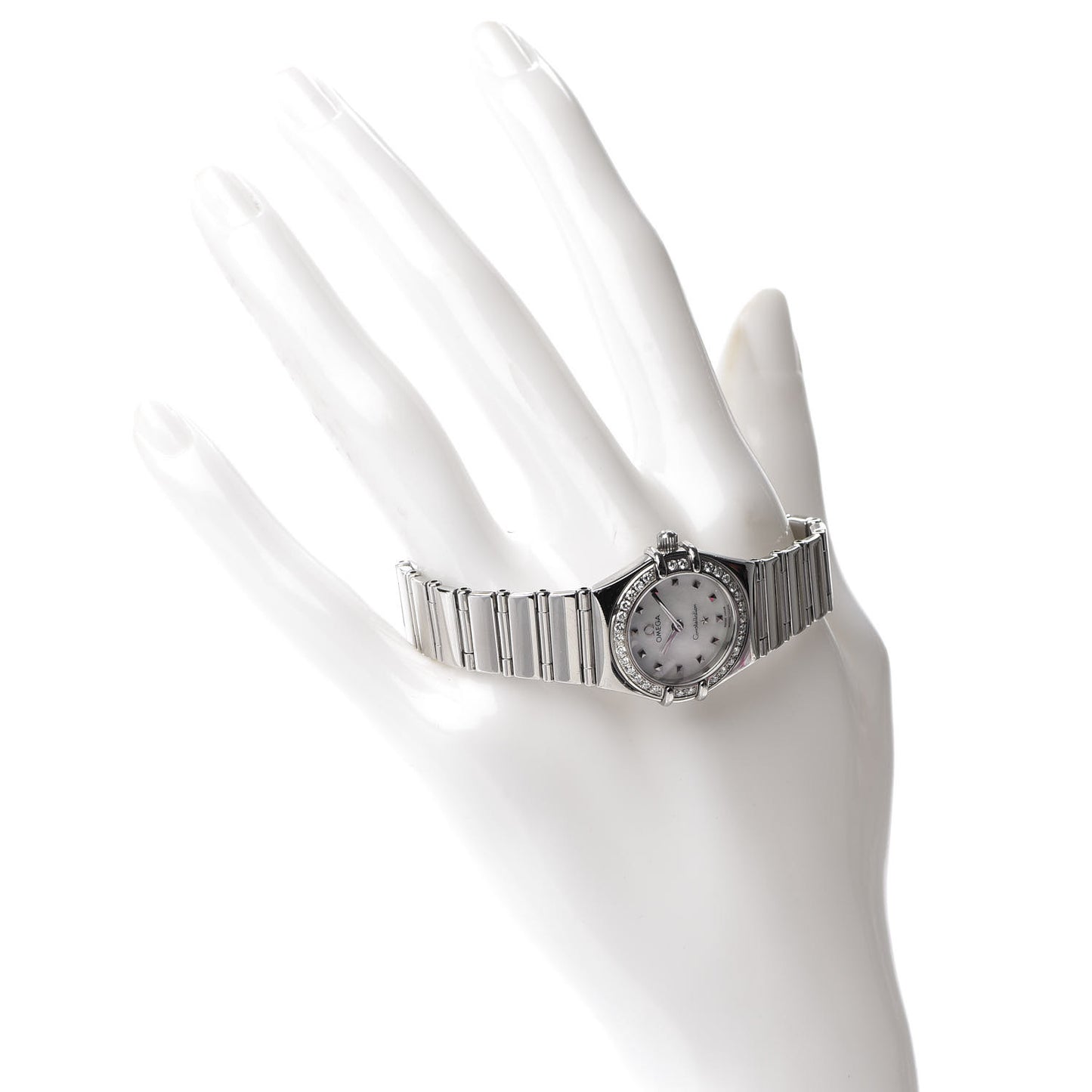 Stainless Steel Diamond Bezel Mother of Pearl 22mm Constellation My Choice Quartz Watch 1465.71.00