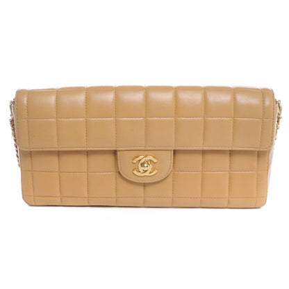 Chanel Lambskin East West Chocolate Bar Flap Beige 1 of 9