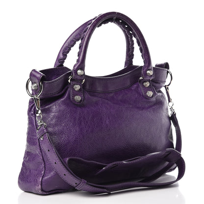 Balenciaga Agneau Giant 12 Silver Hardware Town Dark Violet 3 of 15